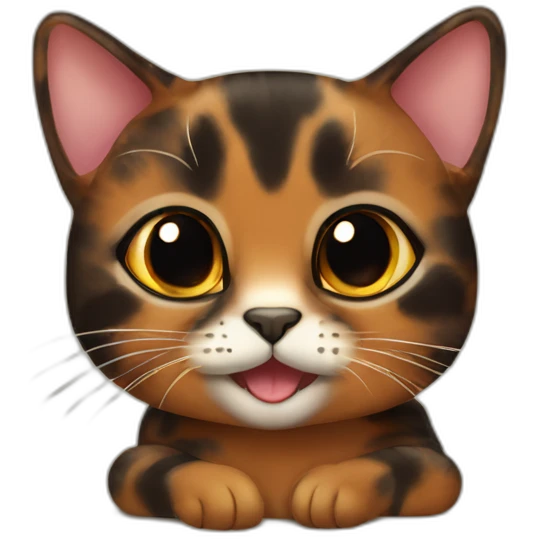 cute tortoiseshell cat emoji