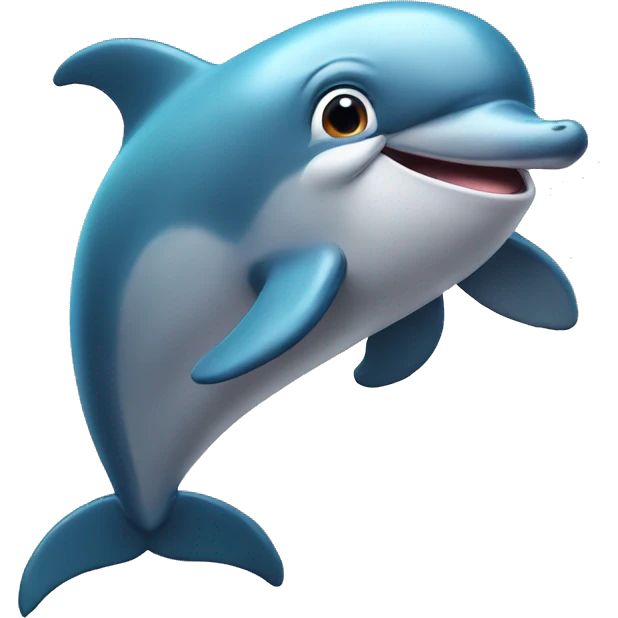 Surprised dolphin emoji