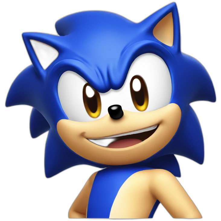 Sonic the hedgehog shcoked emoji