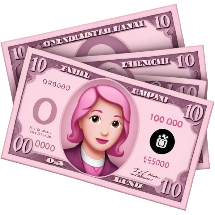 pink single money paper emoji