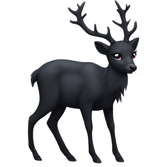 Goth deer emoji