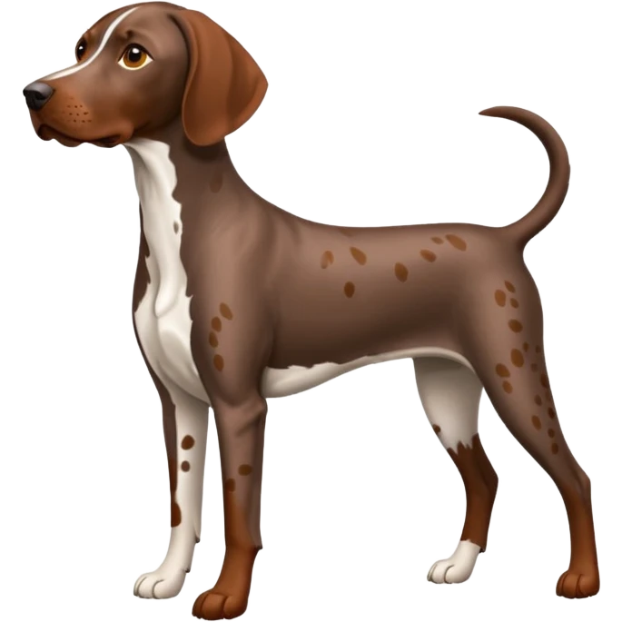 orange spotted german short haired pointer small tail emoji