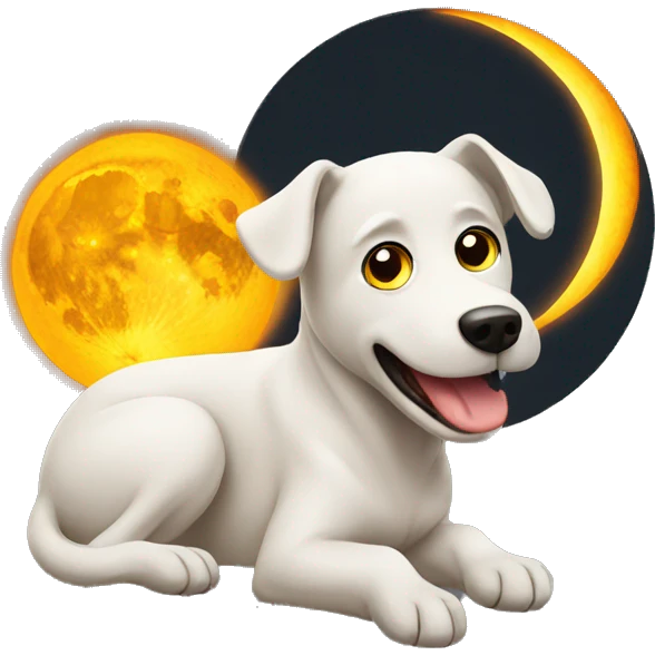 dog watching a solar eclipse  emoji