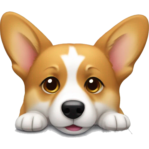 corgi working on a macbook seriously emoji