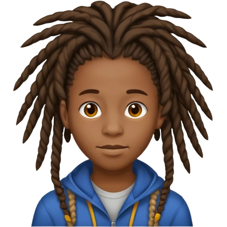 an african teen with dreadblocks emoji