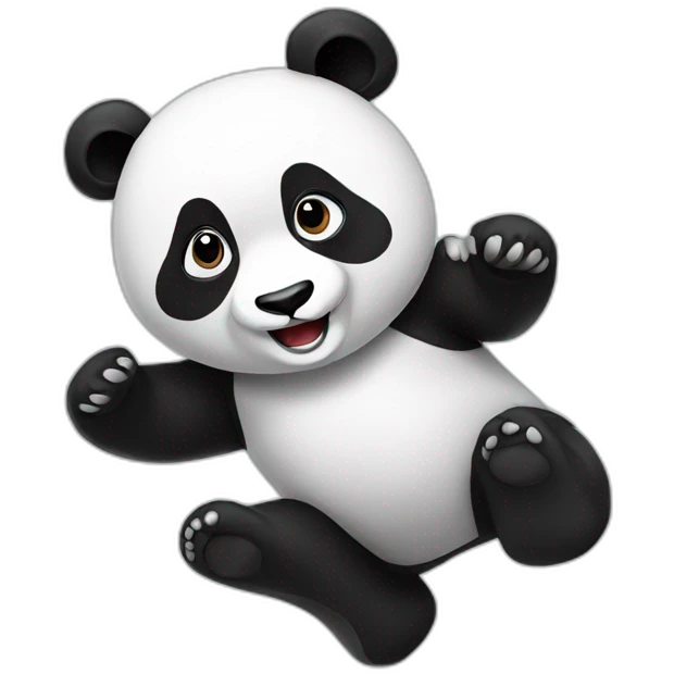 panda tumbling emoji