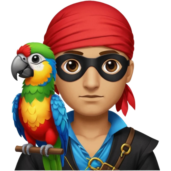 pirate and parrot emoji