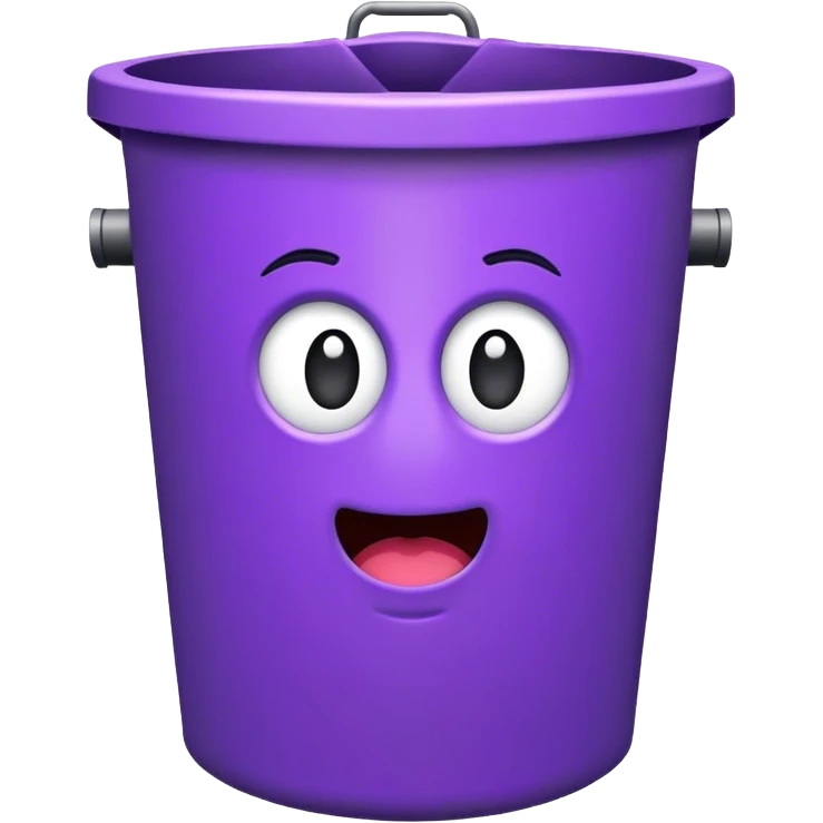 Purple trashcan emoji