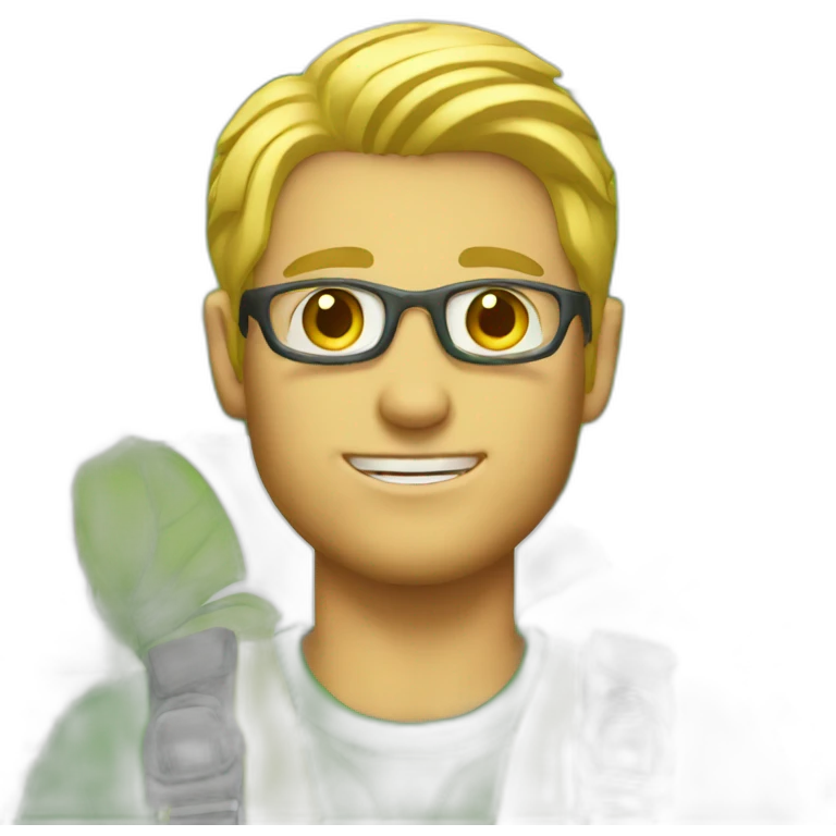 landscape gardener blonde man emoji
