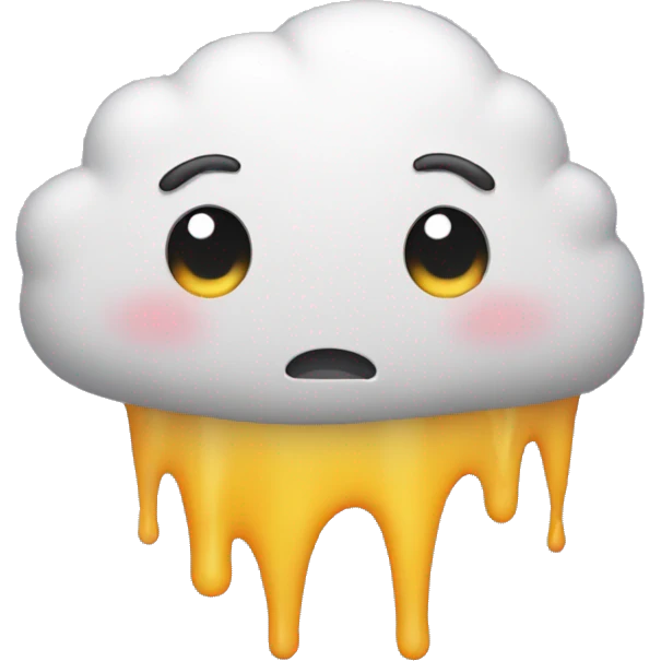 shy cute melting emoji