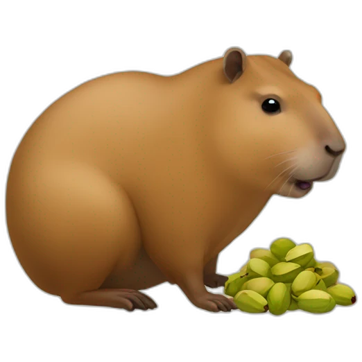 queen-capybara-eatting-pistachio emoji