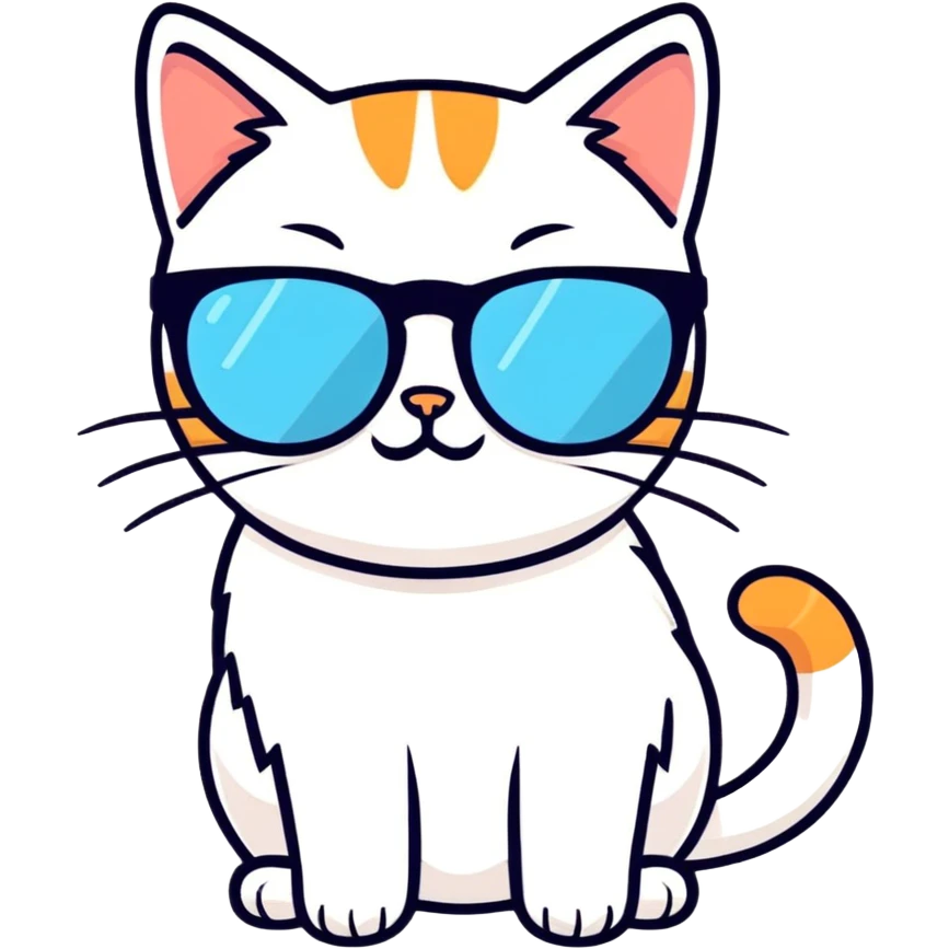 Cat with sunglasses emoji