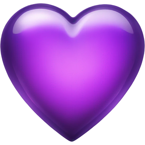 Shiny clear glass violet heart  emoji