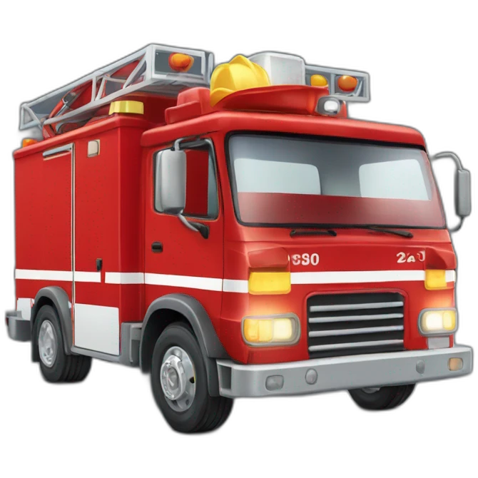 Camion de pompier français emoji