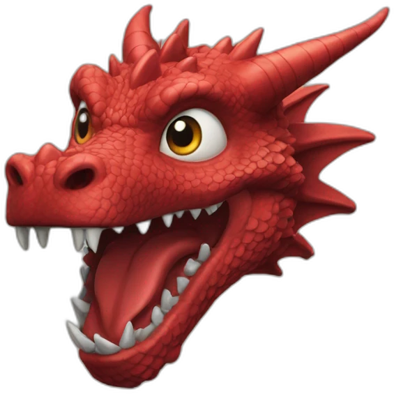 Un dragon rouge de Game of Thrones emoji