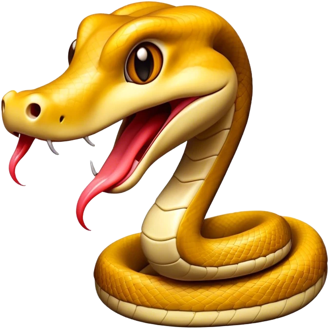 Snake tongue out emoji