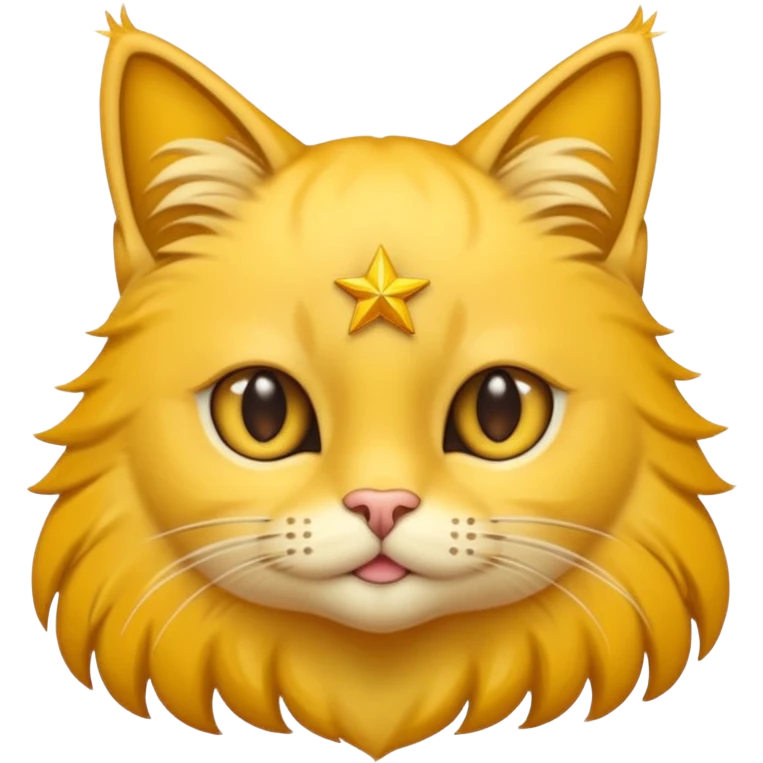 Gato amarillo de ojos de estrella emoji