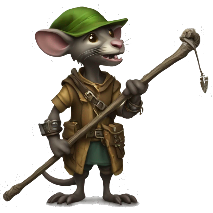 Skaven packmaster with a hook on a long stick  emoji
