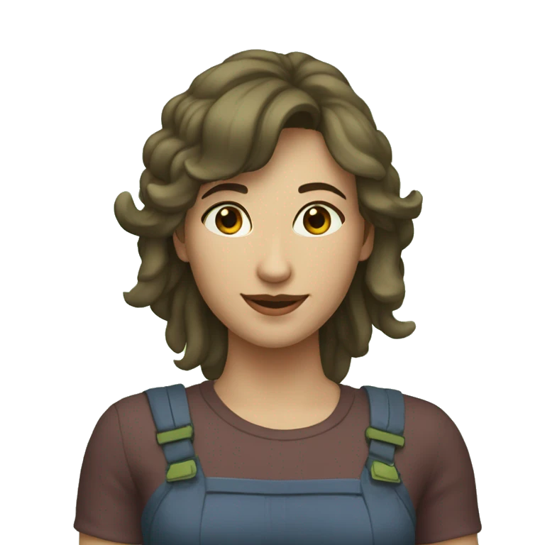 девушка с зелеными волосами emoji