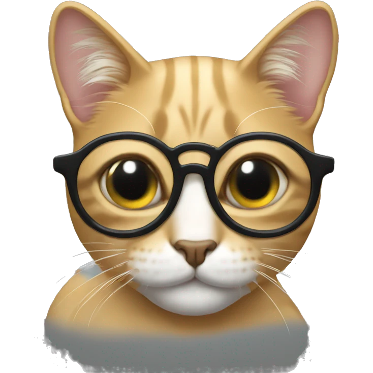 gato con lentes emoji