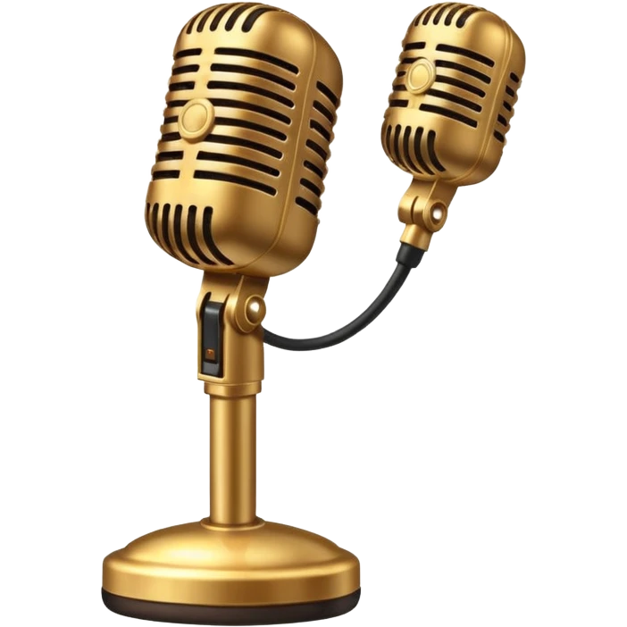 Vintage gold and brown Microphone emoji