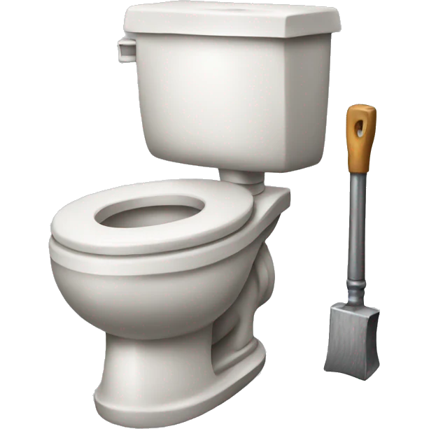 Toilet made out of hammer emoji