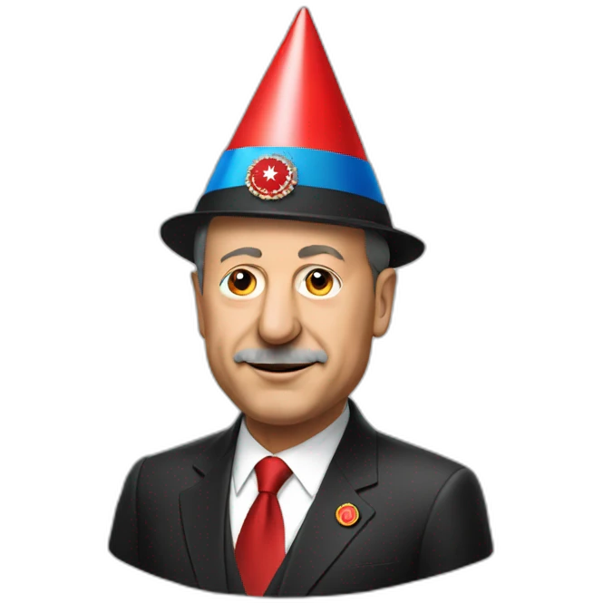 erdogan with party hat emoji