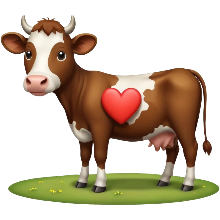 vaca con corazon para copiar y pegar en chat emoji