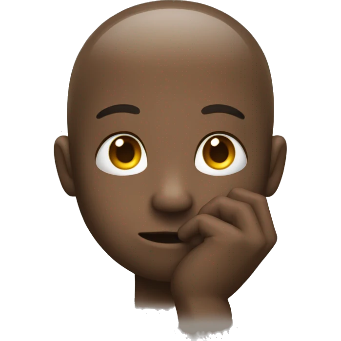 emoji with a hand on face thinking emoji