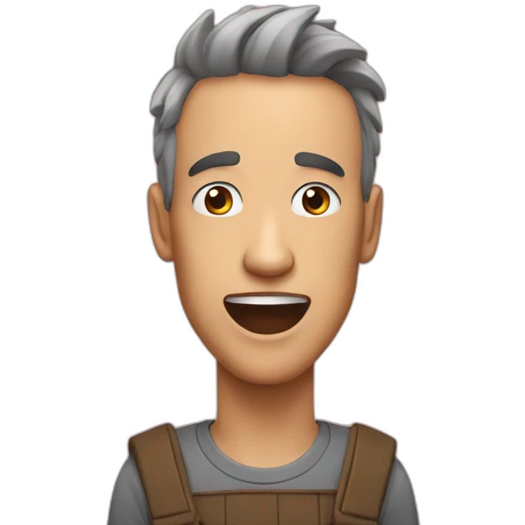 guy eat flash emoji