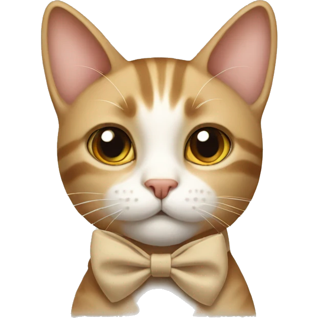  Cat with a beige bow  emoji