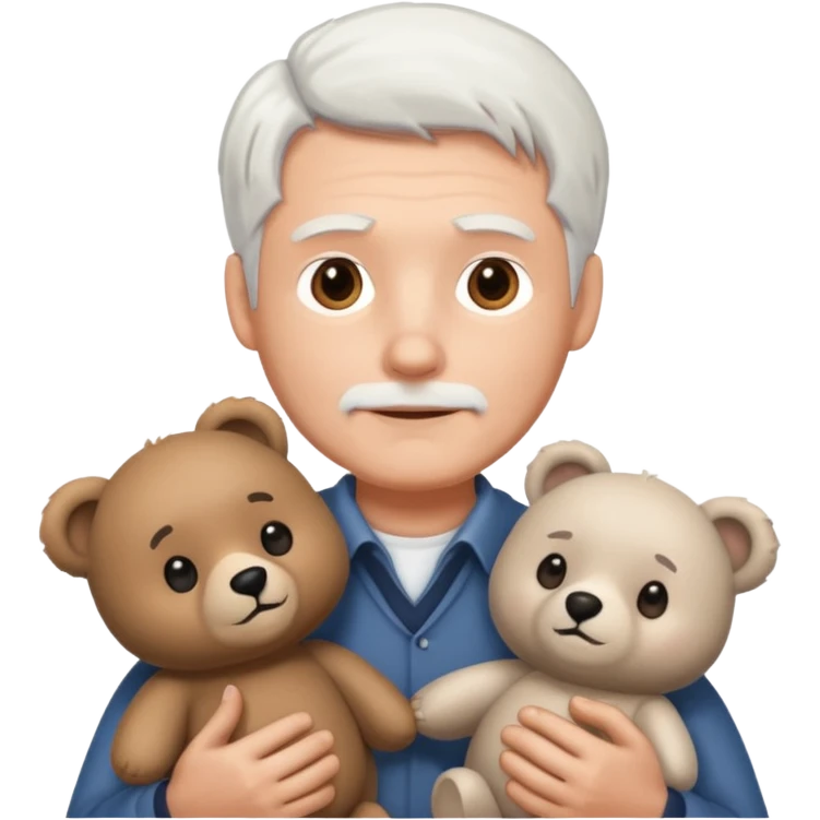 M'en with bear and white hair emoji