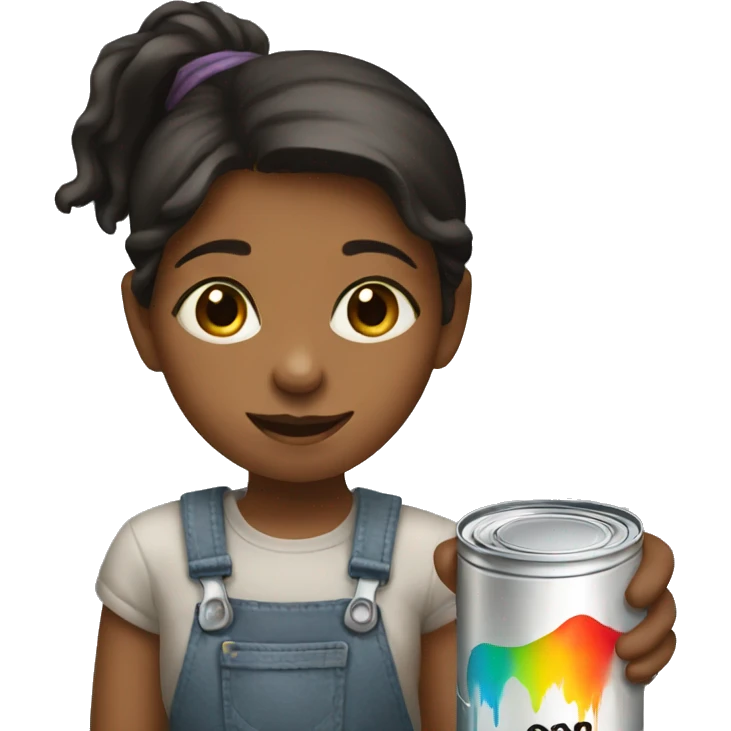 girl with can of paint emoji