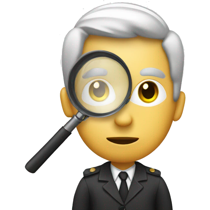 investigator with a magnifying glass emoji