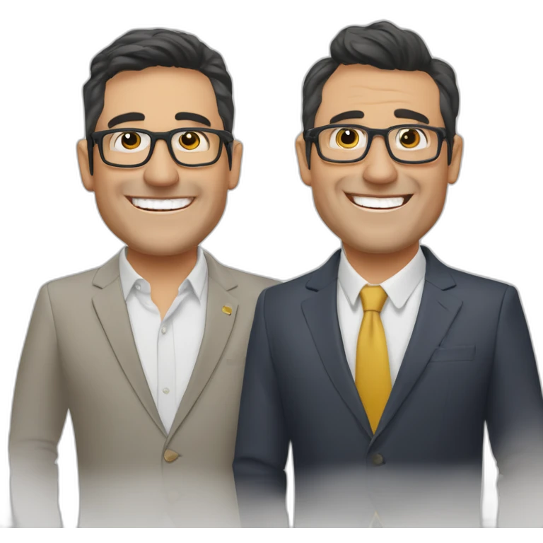 andreu buenafuente with berto romero, as radio talkshow hosts emoji