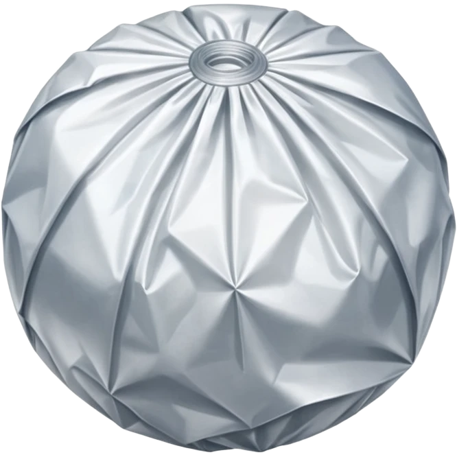 Photorealistic Crumpled up ball of clear plastic wrap emoji