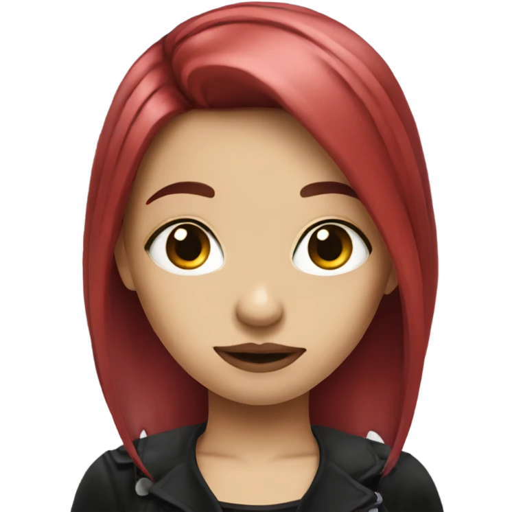 red haired goth girl who is black  emoji