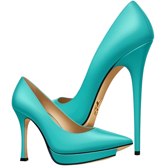 heels yves saint laurent Turquoise colors emoji