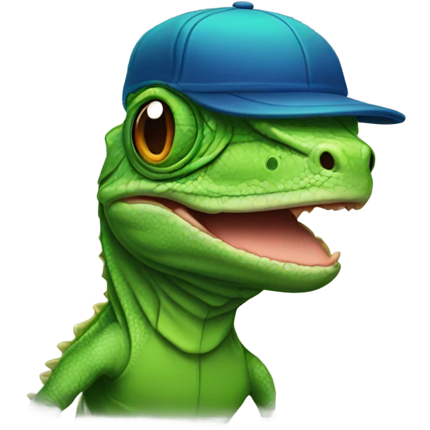 lizard wearing a snapback hat emoji