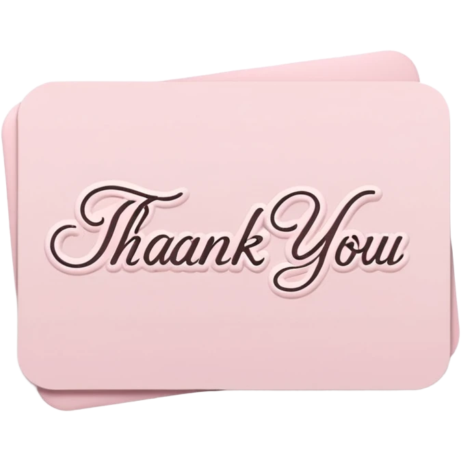 Light pink thank emoji