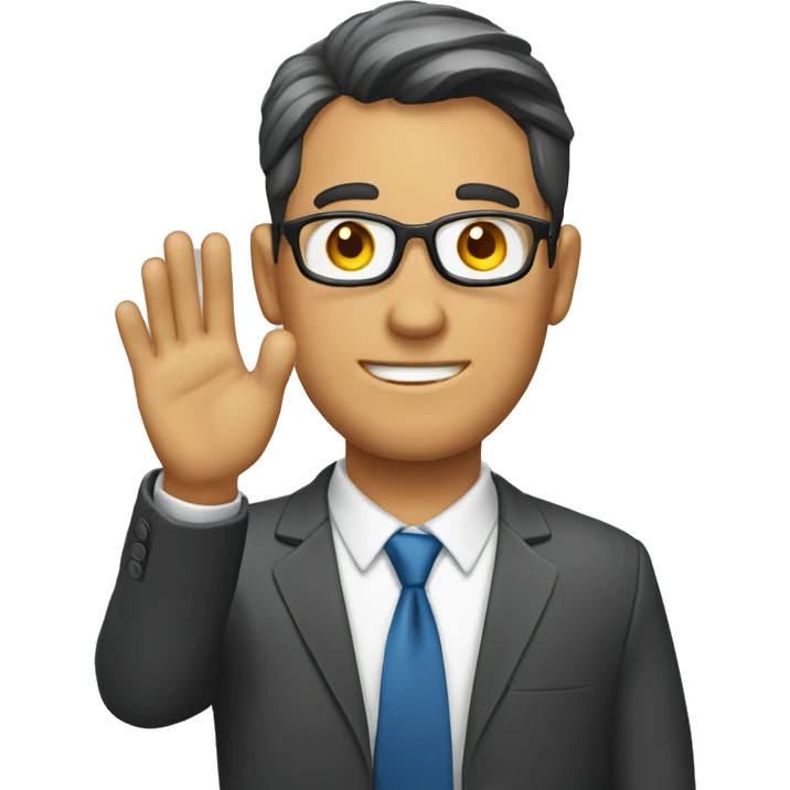 EJECUTIVO salundando con la mano emoji