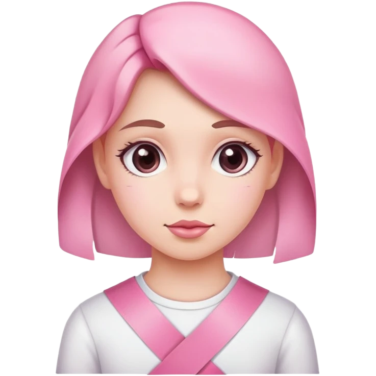 Pembe kurdaleli kız emoji