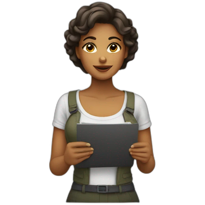 femme avec un buste emoji