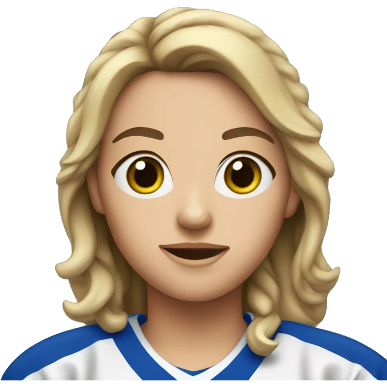 Brunette hockey player emoji