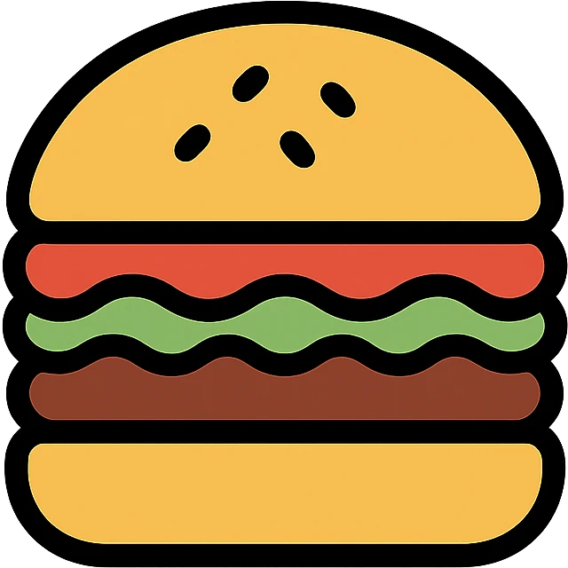 colored burger icon emoji