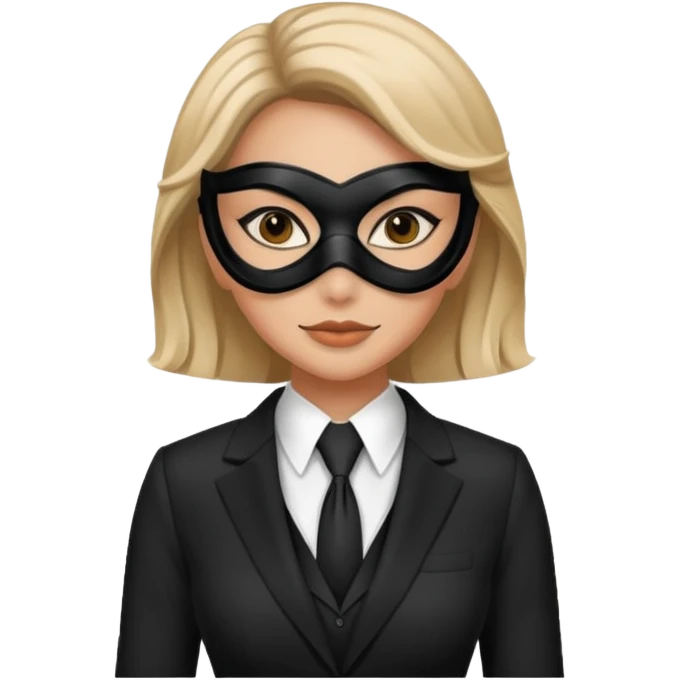  woman in suit and mask emoji