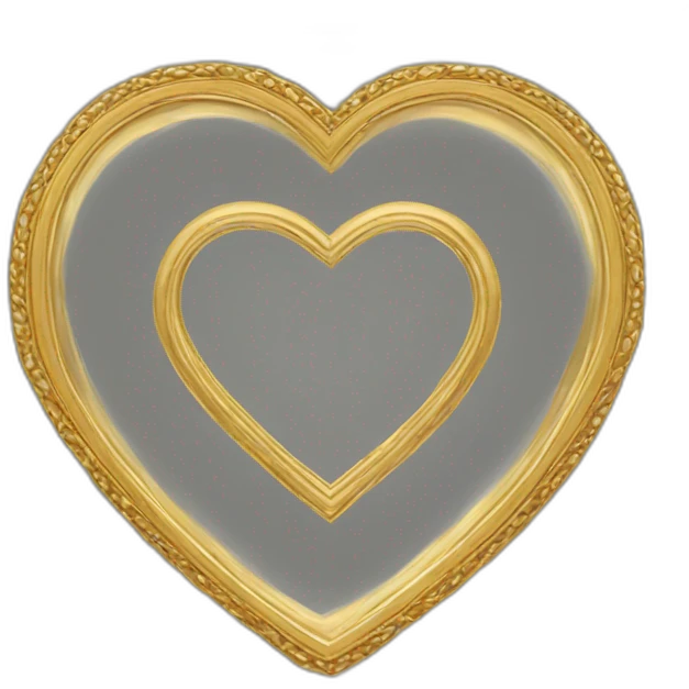 fancy gold heart frame emoji