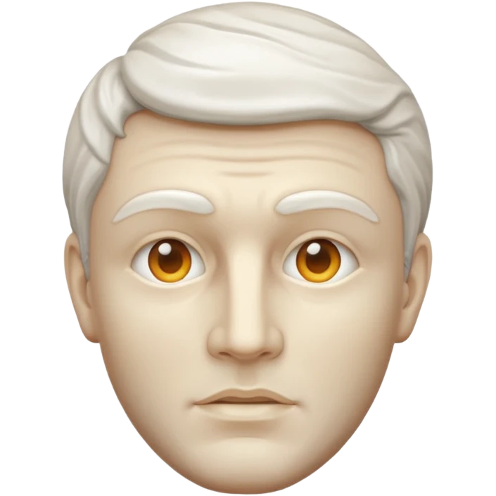 Marble style statue of man face emoji