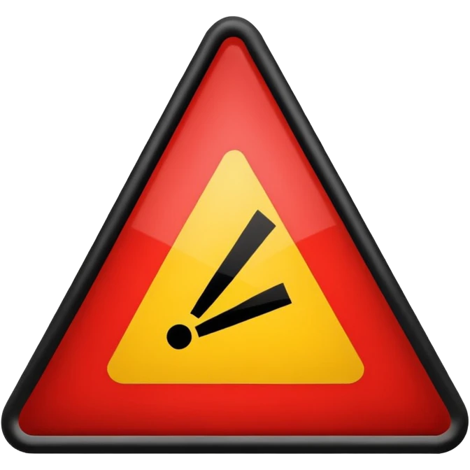 danger red triangle sign emoji