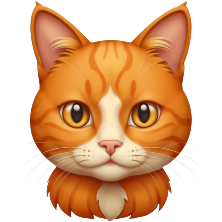 um gato laranja curioso com snal de duvida emoji